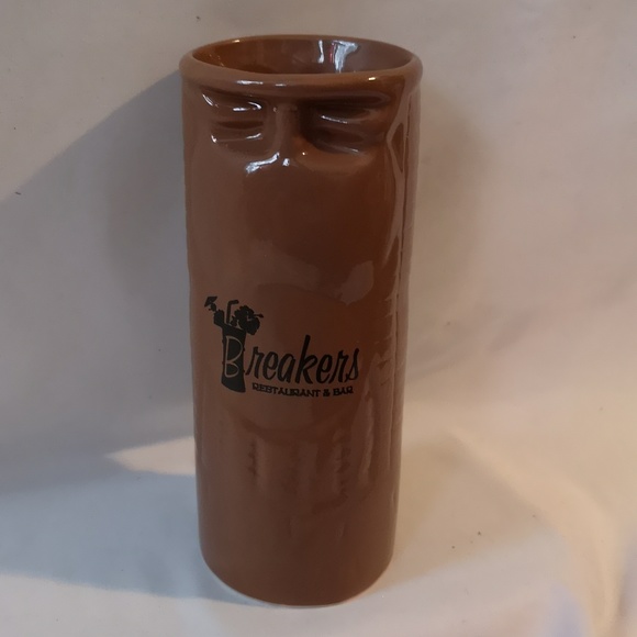 Collector Tiki Mug / Vase North Shore Hawaii Breakers Restaurant & Bar, Brown - Picture 4 of 4